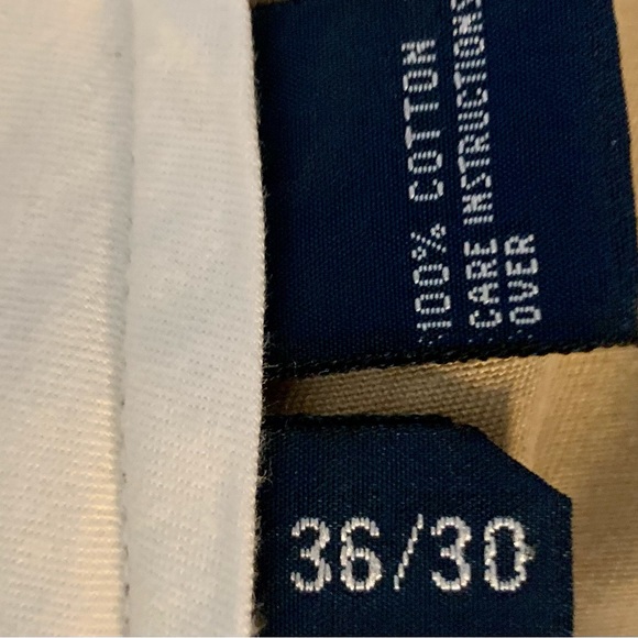 Polo Ralph Lauren Mens Andrew Pants Pleated Chinos 36 X 30 Tan Cotton Back Logo. - Picture 13 of 13